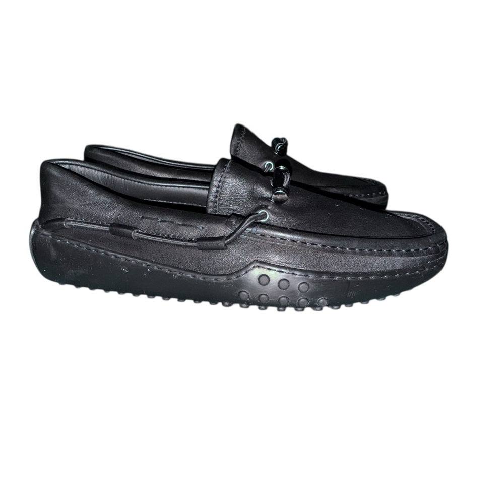 Tod's Black Leather City Gommino Loafers
